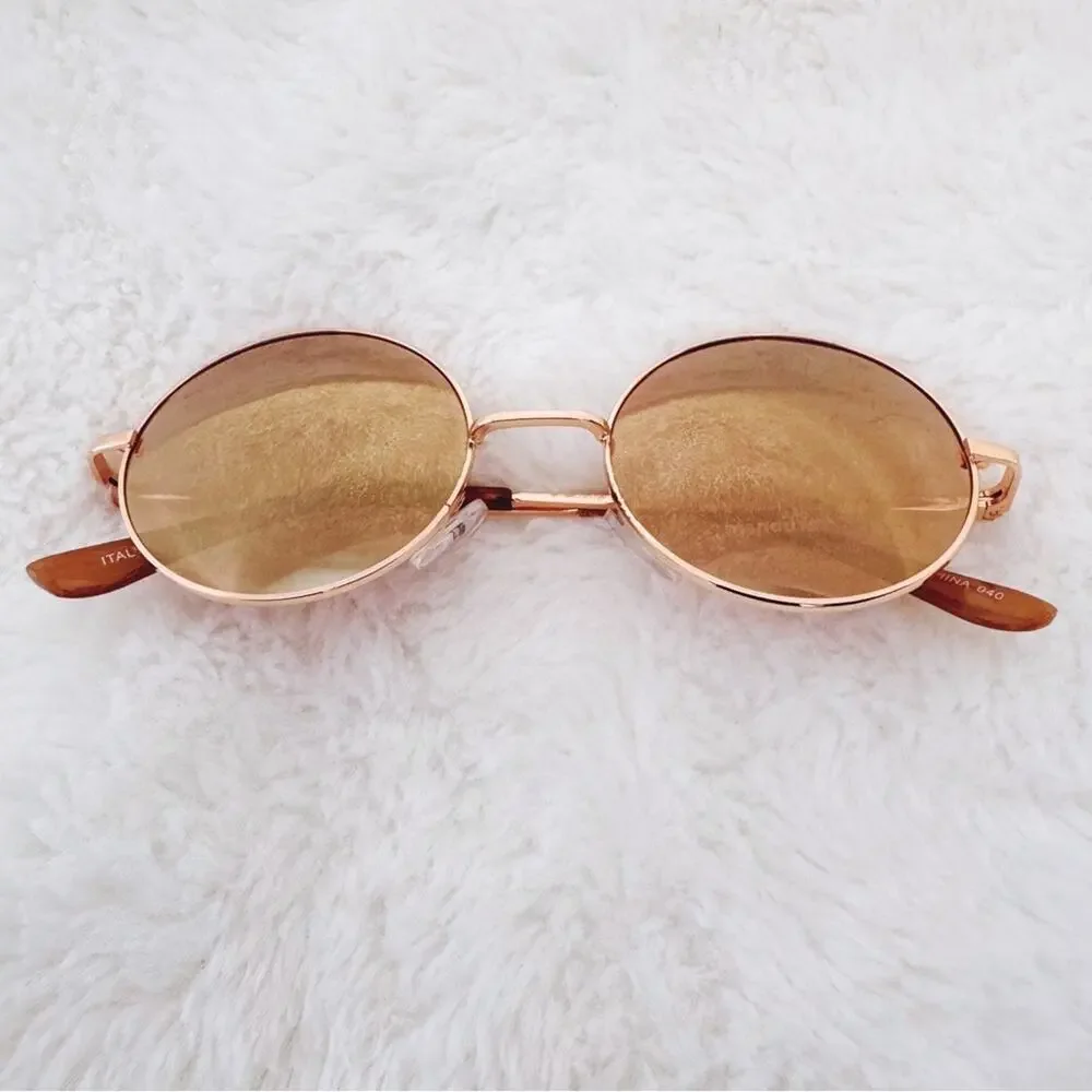 Henry Rose Gold Round Lens Sunglasses